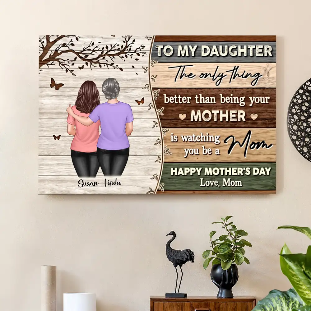 Custom Mother-Daughter Poster & Canvas - Personalized Gift Decor