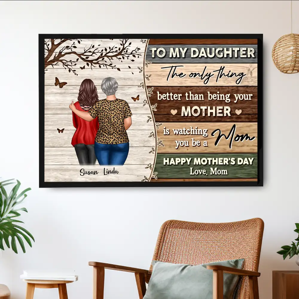 Custom Mother-Daughter Poster & Canvas - Personalized Gift Decor - Image 2