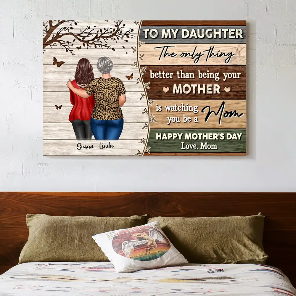 Custom Mother-Daughter Poster & Canvas - Personalized Gift Decor - Image 3