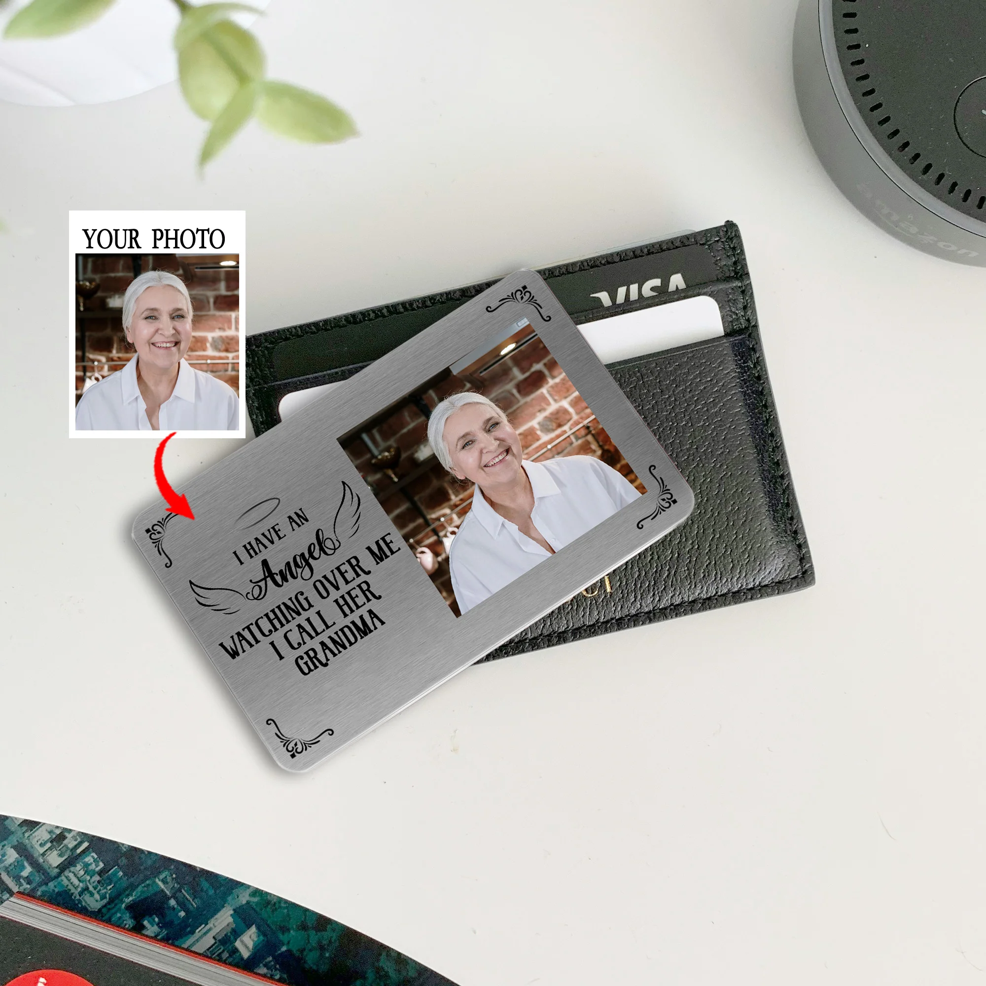 Custom Wallet Card – Forever Guardian Angel, A Special Gift for Remembering Loved Ones - Image 3