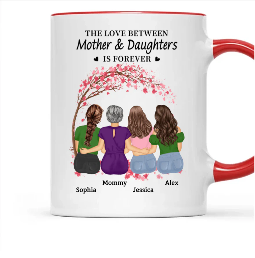 The Love Between Mother & Daughters Is Forever - Personalized Poster Gift for Mom, Custom Gift for Mother and Daughters - Image 6