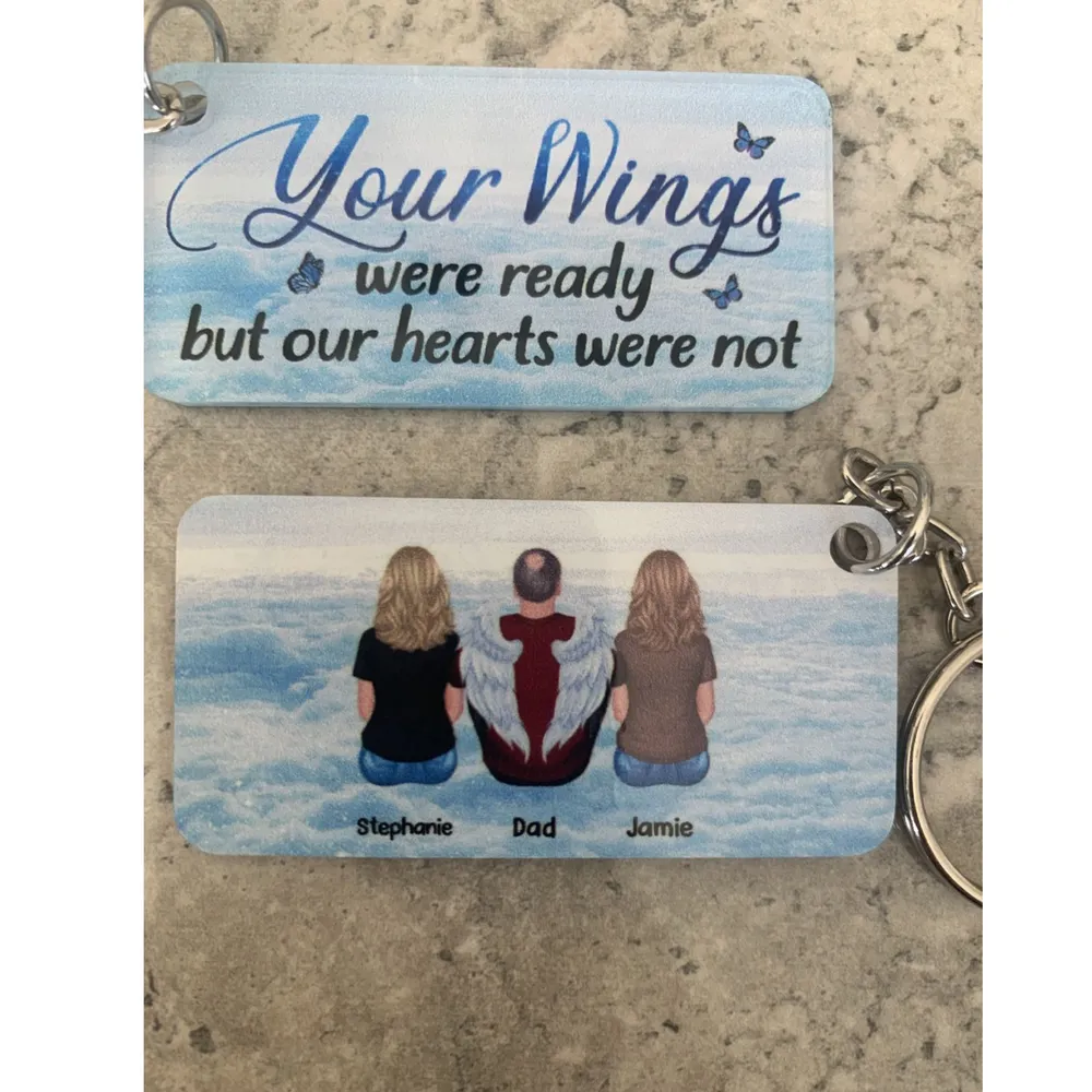 Always With You Grandma Grandpa Dad Mom Kids Dogs Cats Family Memorial Personalized Acrylic Keychain, Sympathy Gift, Remembrance Gift - Image 9