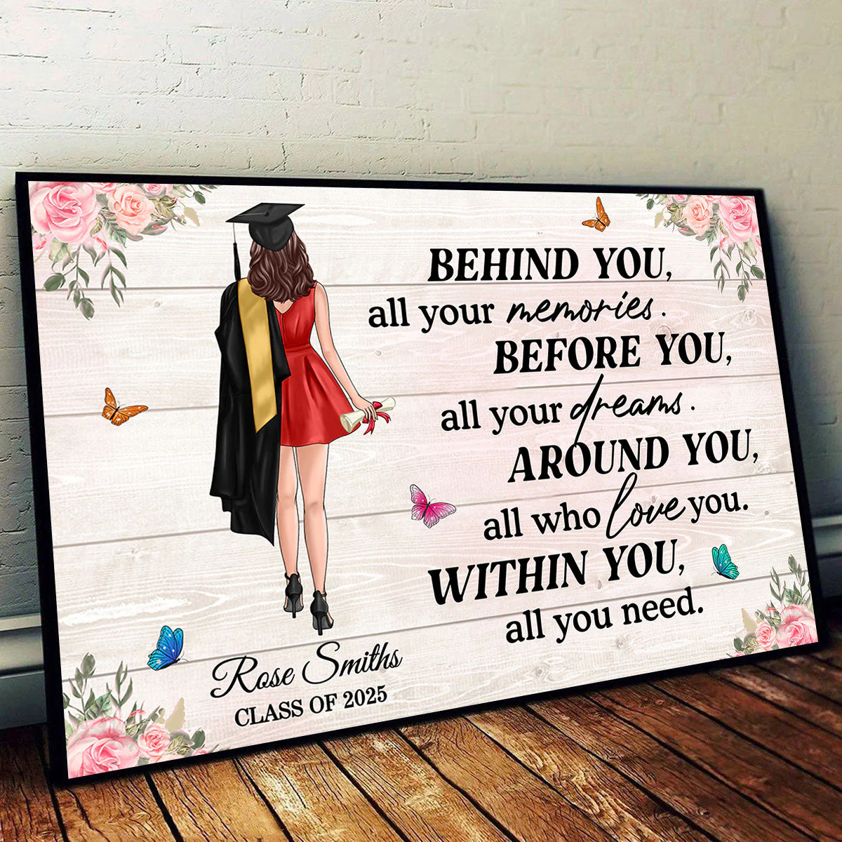 Personalized Graduation Keepsake – Motivational Wall Art for Students Moving Forward, Personalized with Name & Class Year - Image 7