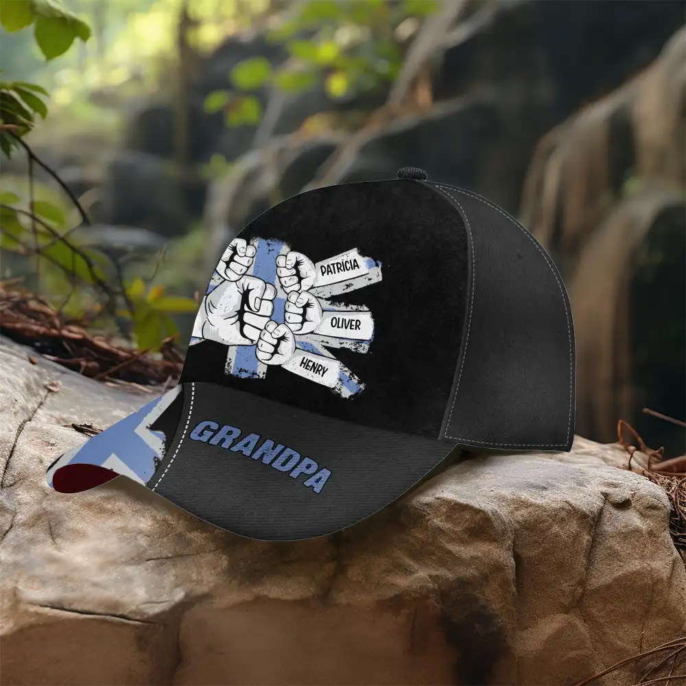 Customizable Family Name Hat - Personalized Fist Bump Cap for Grandpa - Image 9