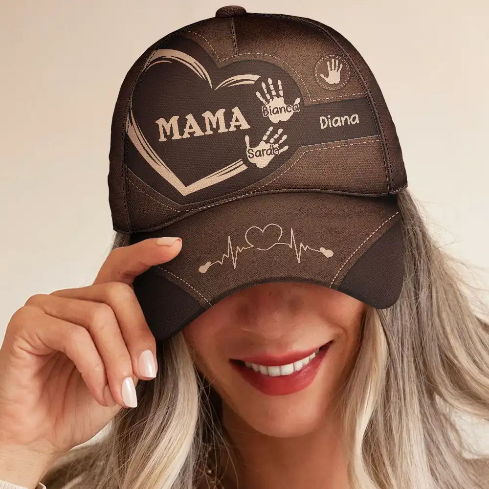 Customized Grandpa Classic Cap with Kids’ Handprints – Sentimental Gift for Father’s Day - Image 8