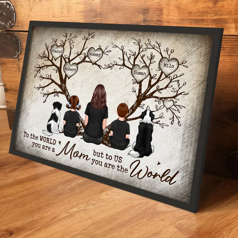 Personalized Family Hearts Poster - Custom Canvas Gift for Mom - Image 4