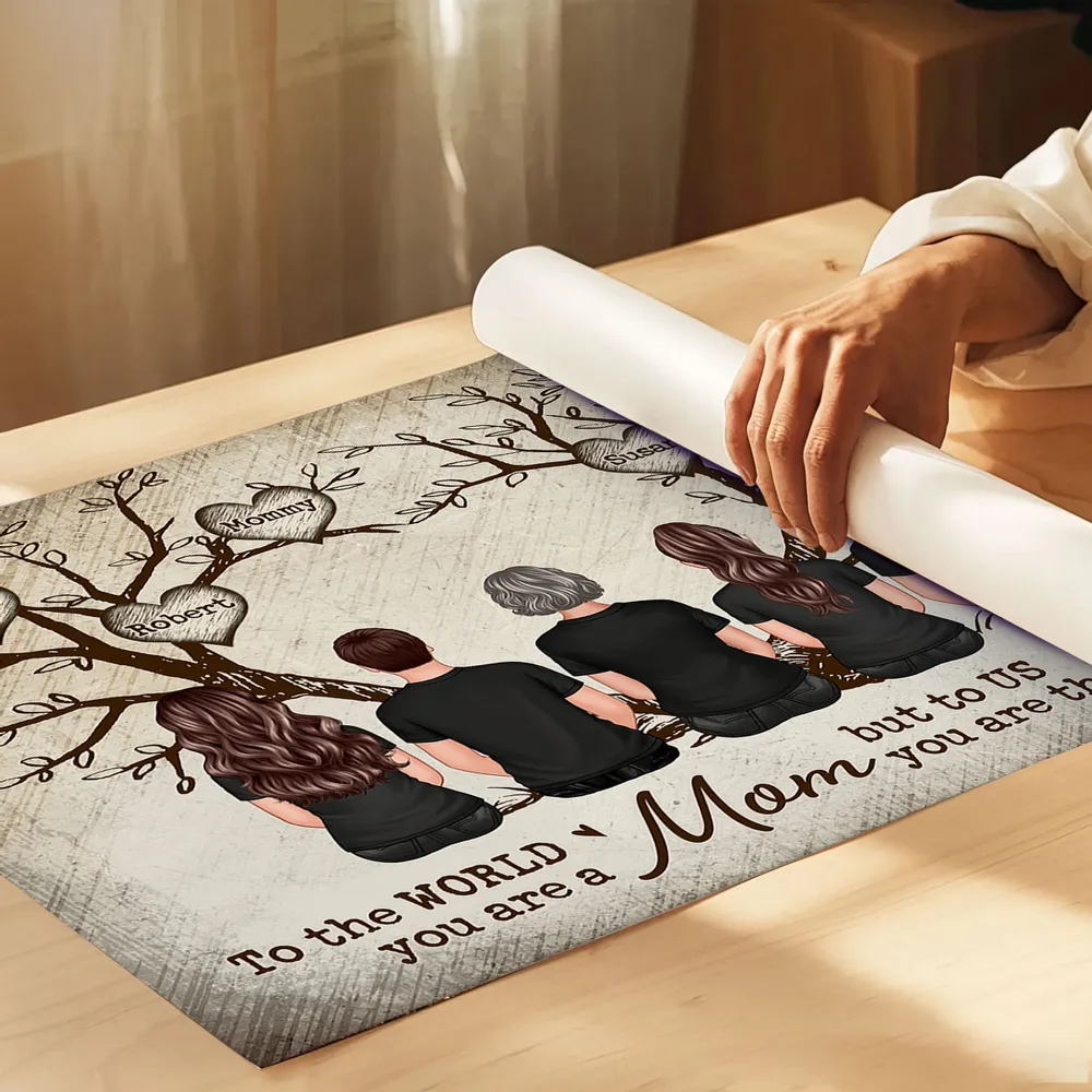 Personalized Family Hearts Poster - Custom Canvas Gift for Mom - Image 5
