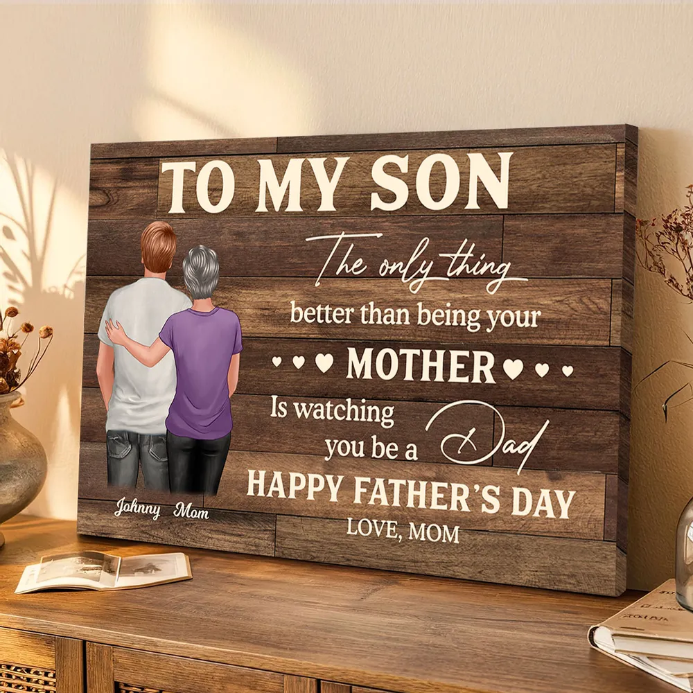 To My Son – Personalized Poster or Canvas for Father’s Day, Heartfelt Gift from Mom - Image 3