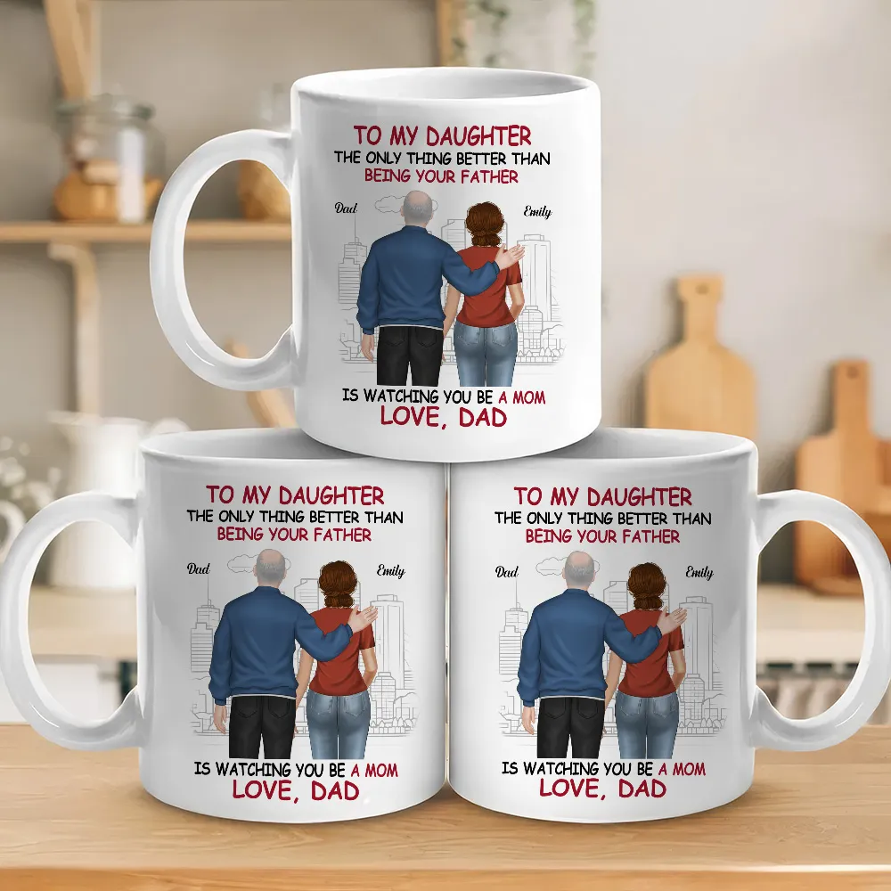 To My Daughter – Father or Mother & Daughter Back View Mug, Keychain, Canvas & More, A Heartfelt Gift from Dad or Mom for Mother’s Day or Birthday - Image 7