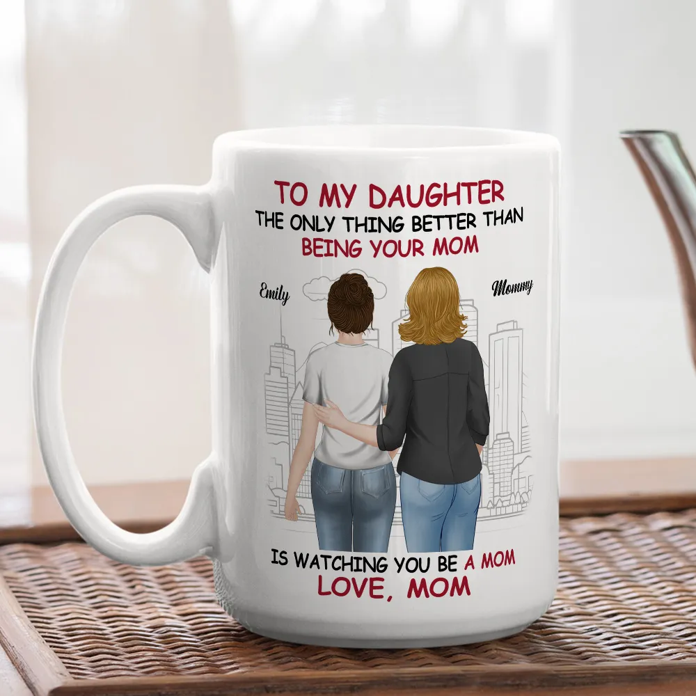 To My Daughter – Father or Mother & Daughter Back View Mug, Keychain, Canvas & More, A Heartfelt Gift from Dad or Mom for Mother’s Day or Birthday - Image 9