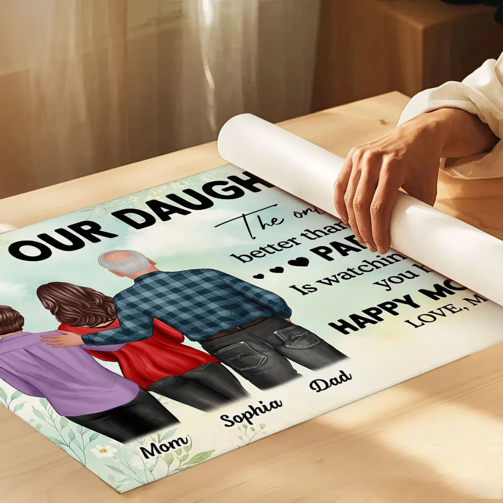 To Our Daughter – “The Only Thing Better Than Being Your Parents is Watching You Be a Mom” – Personalized Poster, Canvas, Plaque, and Sign for Daughter - Image 4