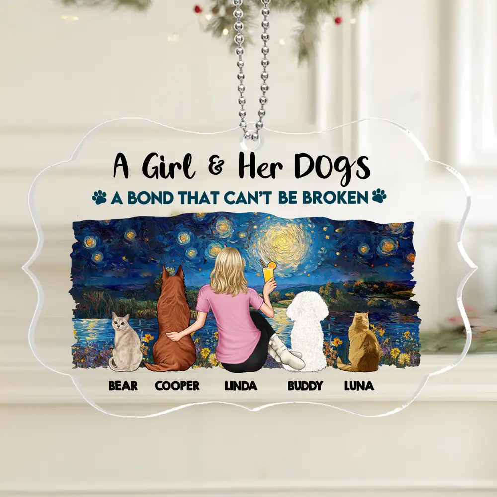 Personalized Pet and Owner Back View Ornament – Wood and Acrylic Combination for Unique Home Decor or Keepsake - Image 15