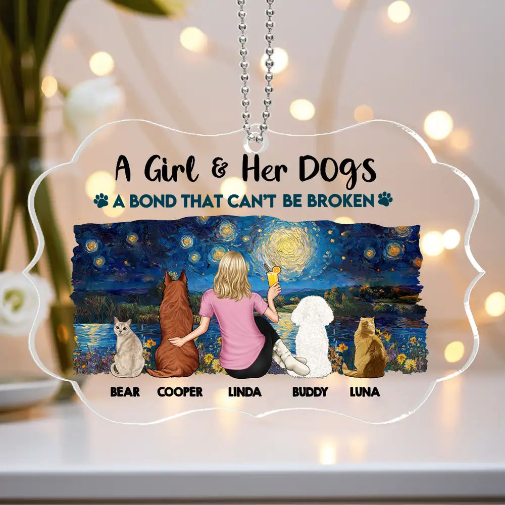 Personalized Pet and Owner Back View Ornament – Wood and Acrylic Combination for Unique Home Decor or Keepsake - Image 16