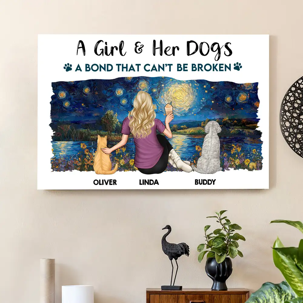 Personalized Pet and Owner Back View Ornament – Wood and Acrylic Combination for Unique Home Decor or Keepsake - Image 3