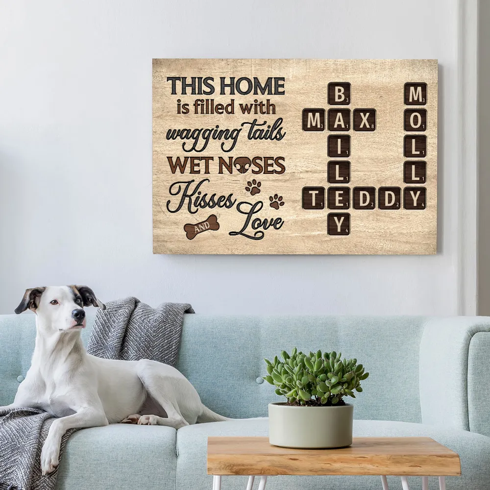 A House is Not a Home Without Paw Prints – Custom Pet Name Puzzle Poster, Ornament, Plaque, Pillow, Cup & More – Personalized Gift for Dog Lovers - Image 12