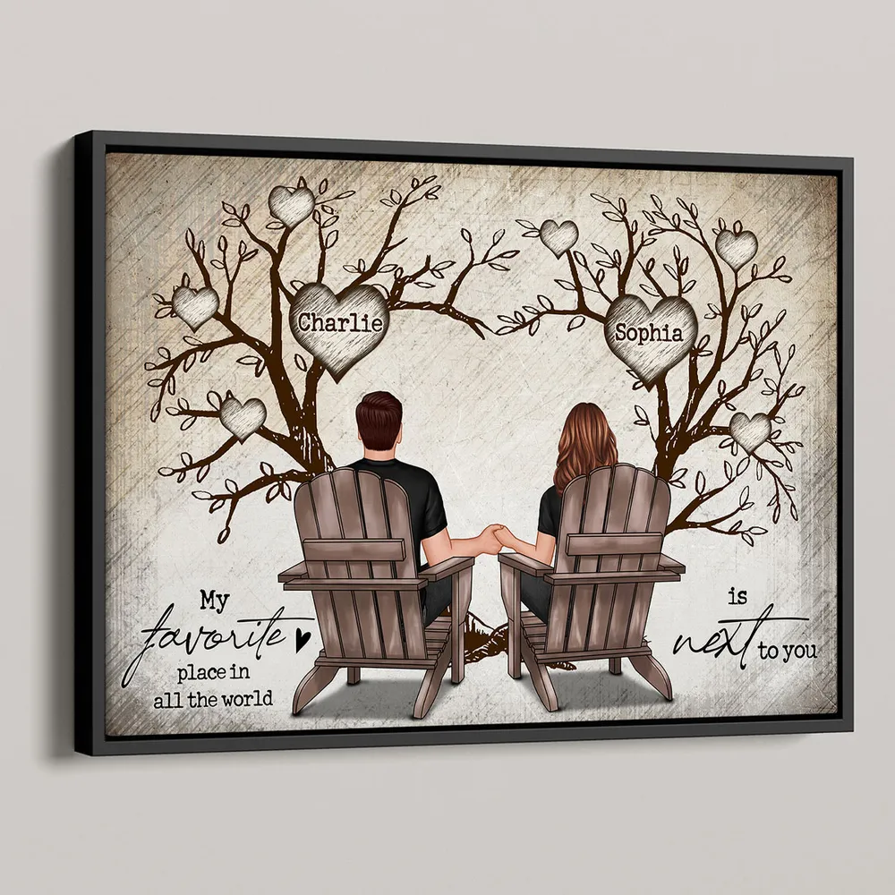 Personalized Tree Themed Poster - My Favorite Place Is Next to You - Custom Romantic Gift for Couples, Anniversary, Valentine’s Day - Image 5