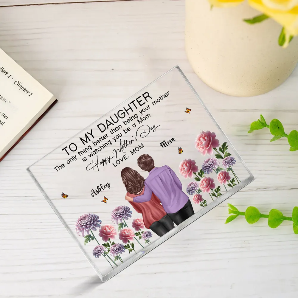 To My Daughter – “The Only Thing Better Than Being Your Mother is Watching You Be a Mom” – Personalized Birth Month Plaque for Mother’s Day Gift from Mother - Image 6