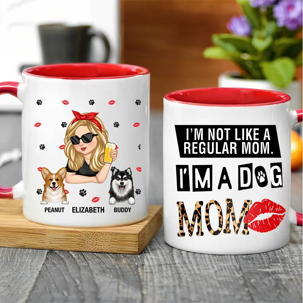 Custom Dog Mom Ceramic Mug - Personalized Two-Tone Cup for Dog Lovers - Image 3