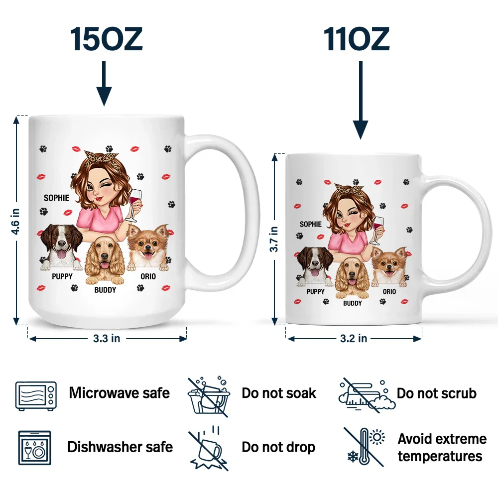 Custom Dog Mom Ceramic Mug - Personalized Two-Tone Cup for Dog Lovers - Image 4