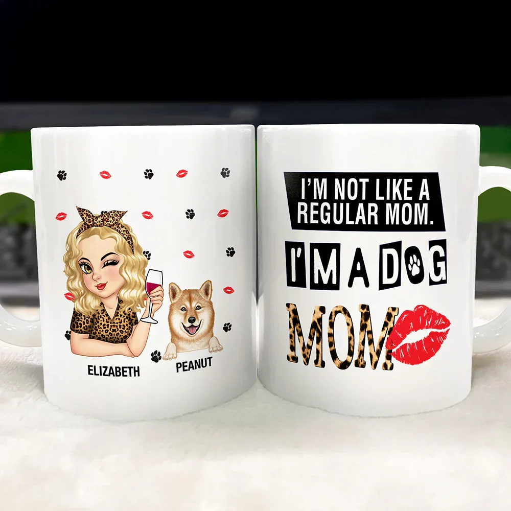 Custom Dog Mom Ceramic Mug - Personalized Two-Tone Cup for Dog Lovers - Image 5
