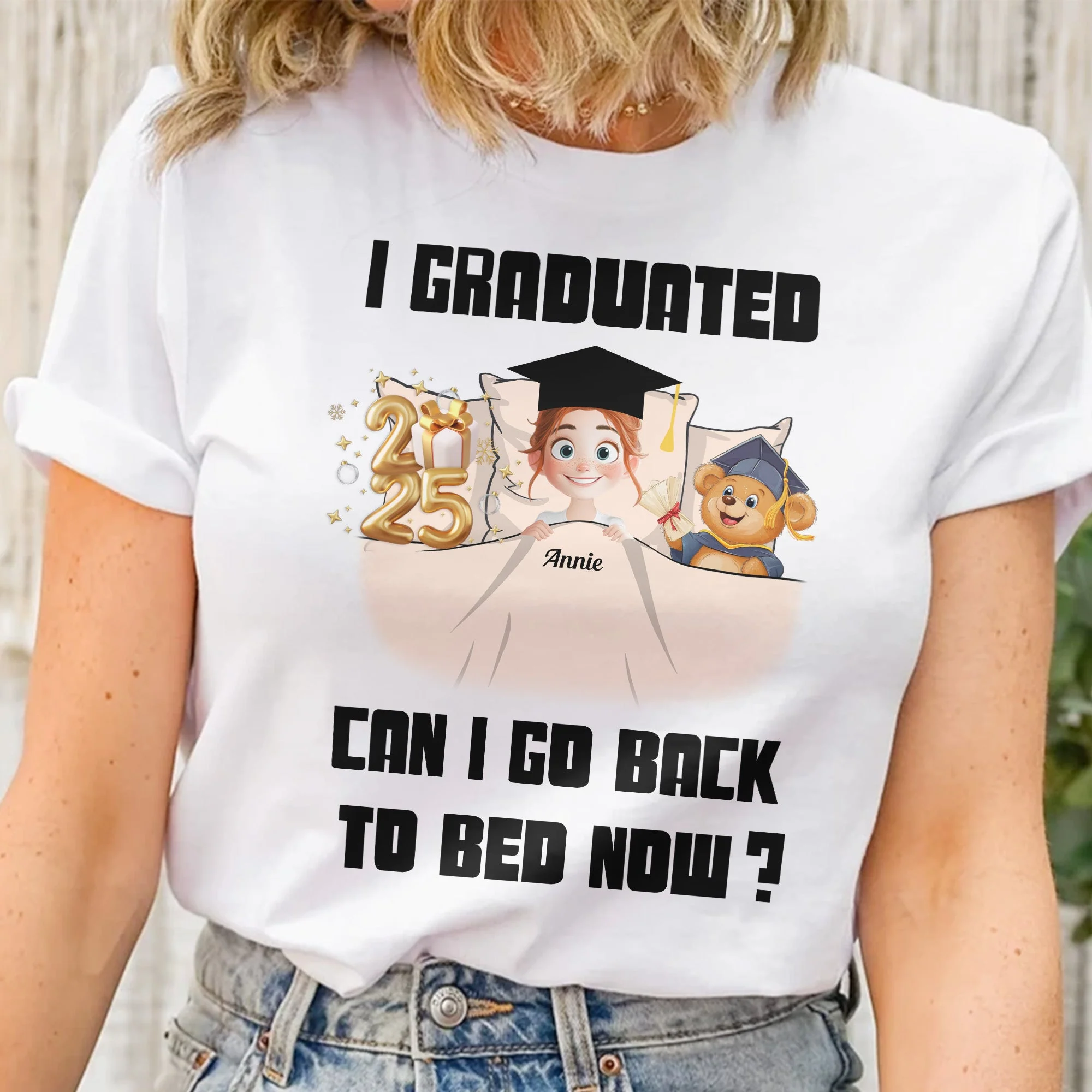 I Graduated Can I Go Back To Bed Now - Personalized Gift for Graduates, Perfect for Kids or Classmates - Image 3