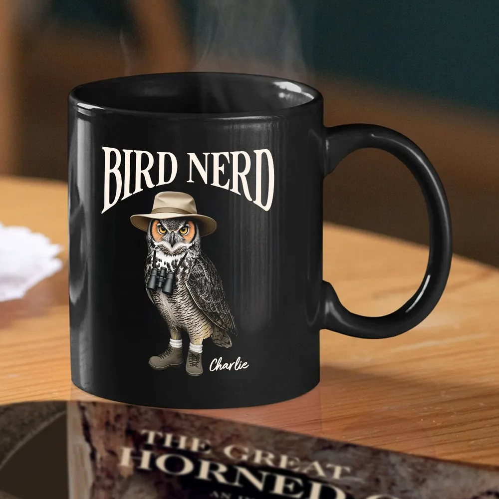 Custom Bird Nerd Mug – 'Bird Nerd' Owl Mug, Perfect Gift for Birdwatchers and Nature Lovers - Image 10