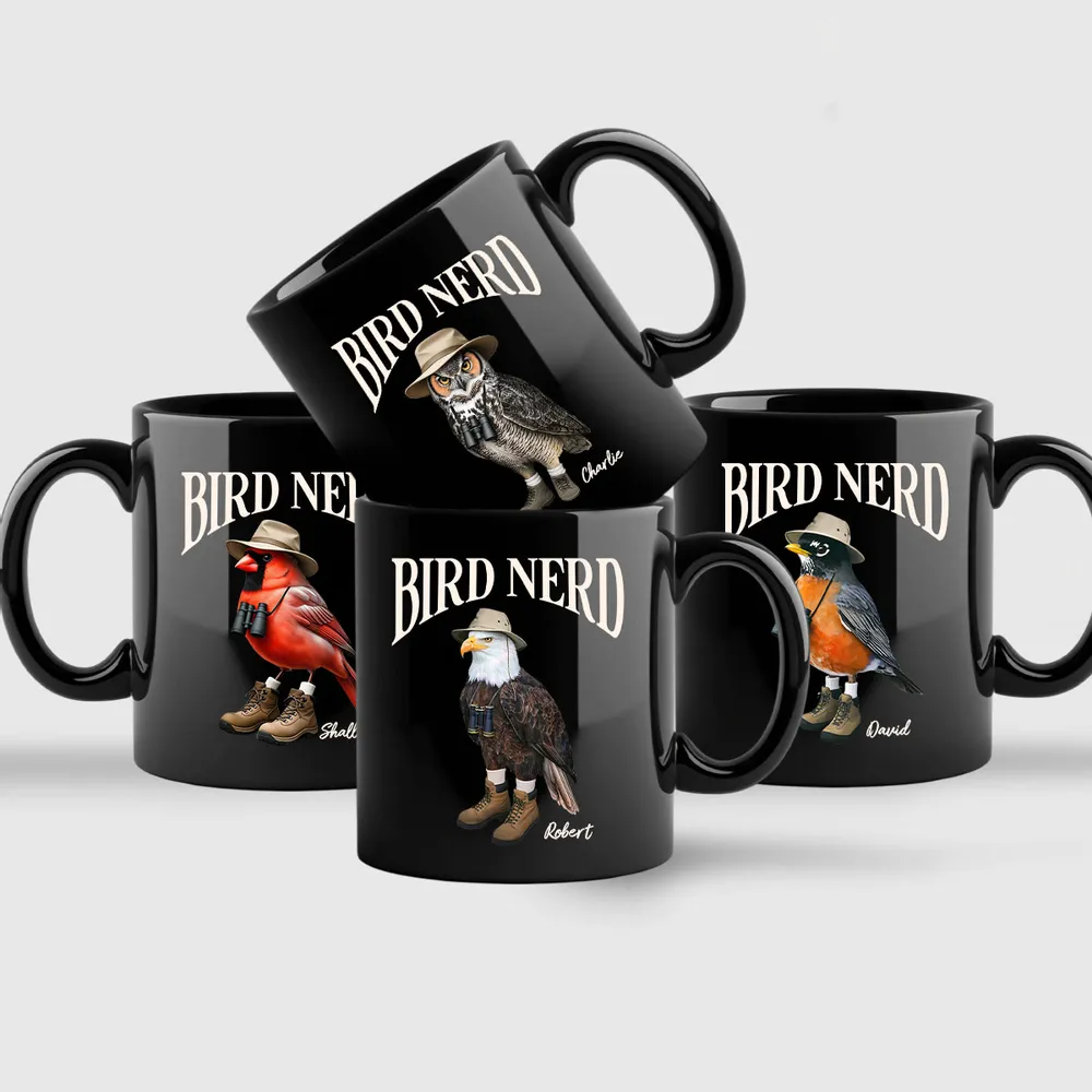 Custom Bird Nerd Mug – 'Bird Nerd' Owl Mug, Perfect Gift for Birdwatchers and Nature Lovers - Image 11