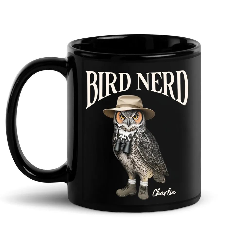 Custom Bird Nerd Mug – 'Bird Nerd' Owl Mug, Perfect Gift for Birdwatchers and Nature Lovers - Image 9