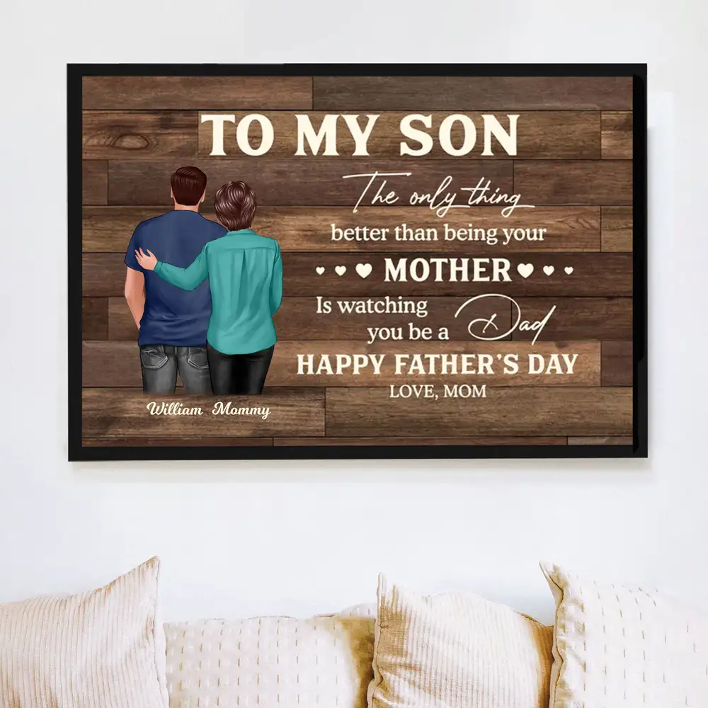 To My Son – Personalized Poster or Canvas for Father’s Day, Heartfelt Gift from Mom - Image 2