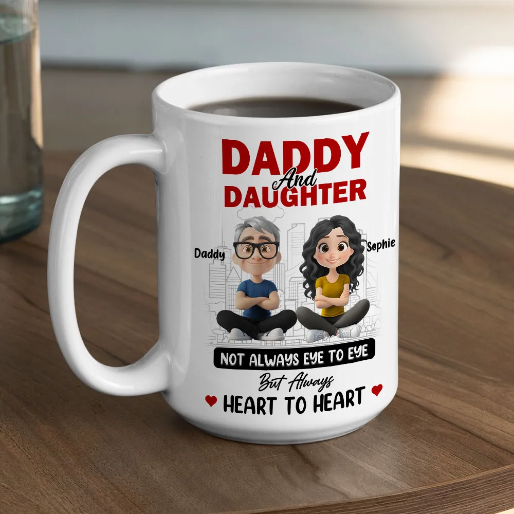 Dad And Daughter Share Love - Personalized Two-Tone Mug with Cute Design - Perfect Gift for Fathers and Daughters - Image 7