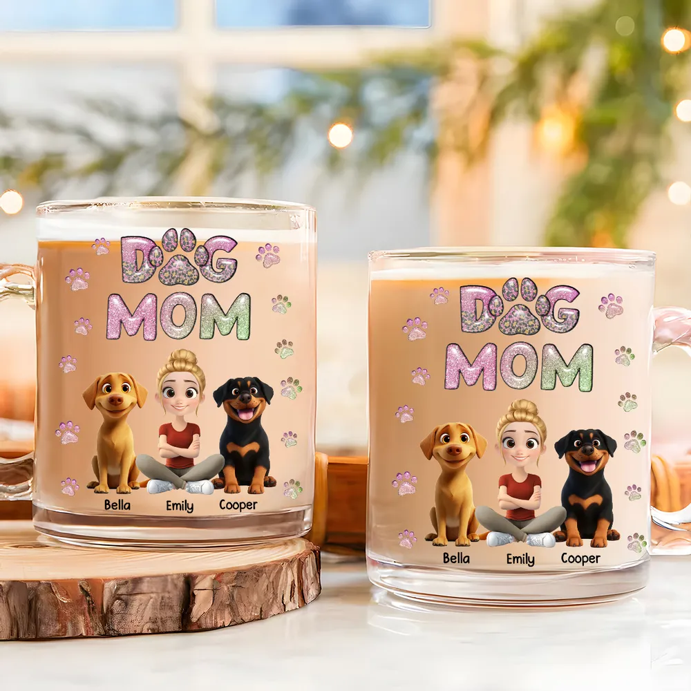 Customized Pet Lover Glass Cup and More – Adorable Scene of Pets Sitting with Owner, Perfect Gift for Animal Fans - Image 4