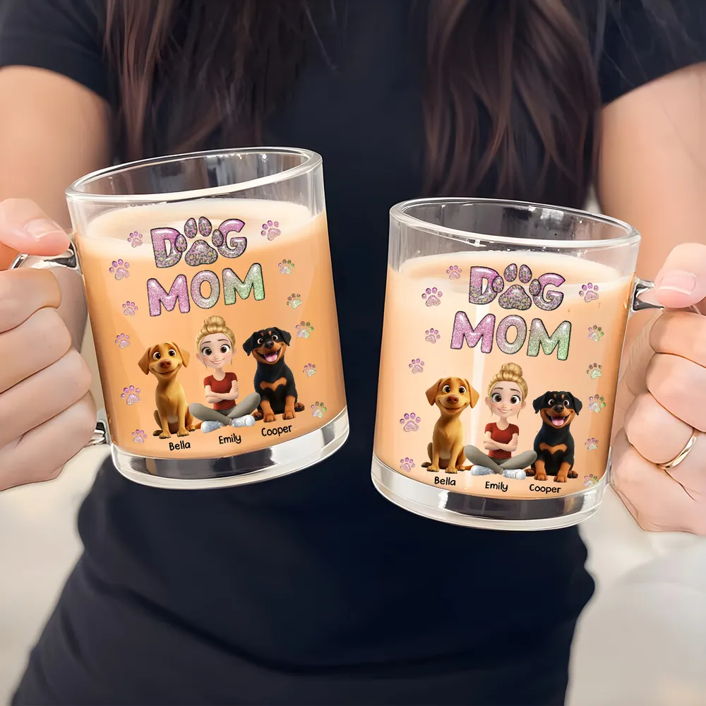Customized Pet Lover Glass Cup and More – Adorable Scene of Pets Sitting with Owner, Perfect Gift for Animal Fans - Image 5