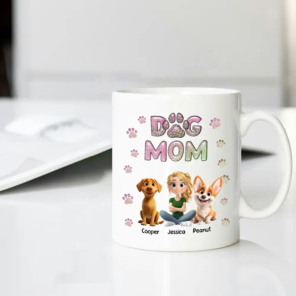 Customized Pet Lover Glass Cup and More – Adorable Scene of Pets Sitting with Owner, Perfect Gift for Animal Fans - Image 7