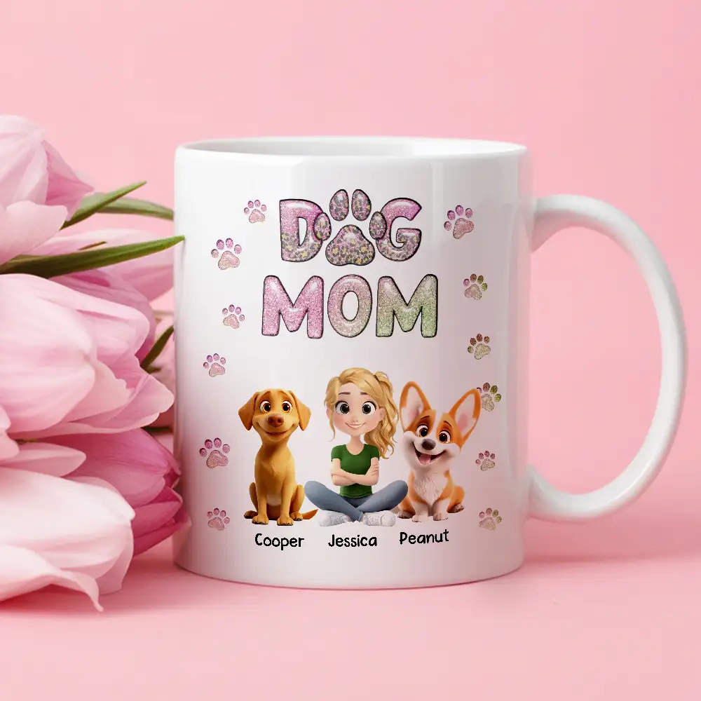 Customized Pet Lover Glass Cup and More – Adorable Scene of Pets Sitting with Owner, Perfect Gift for Animal Fans - Image 8