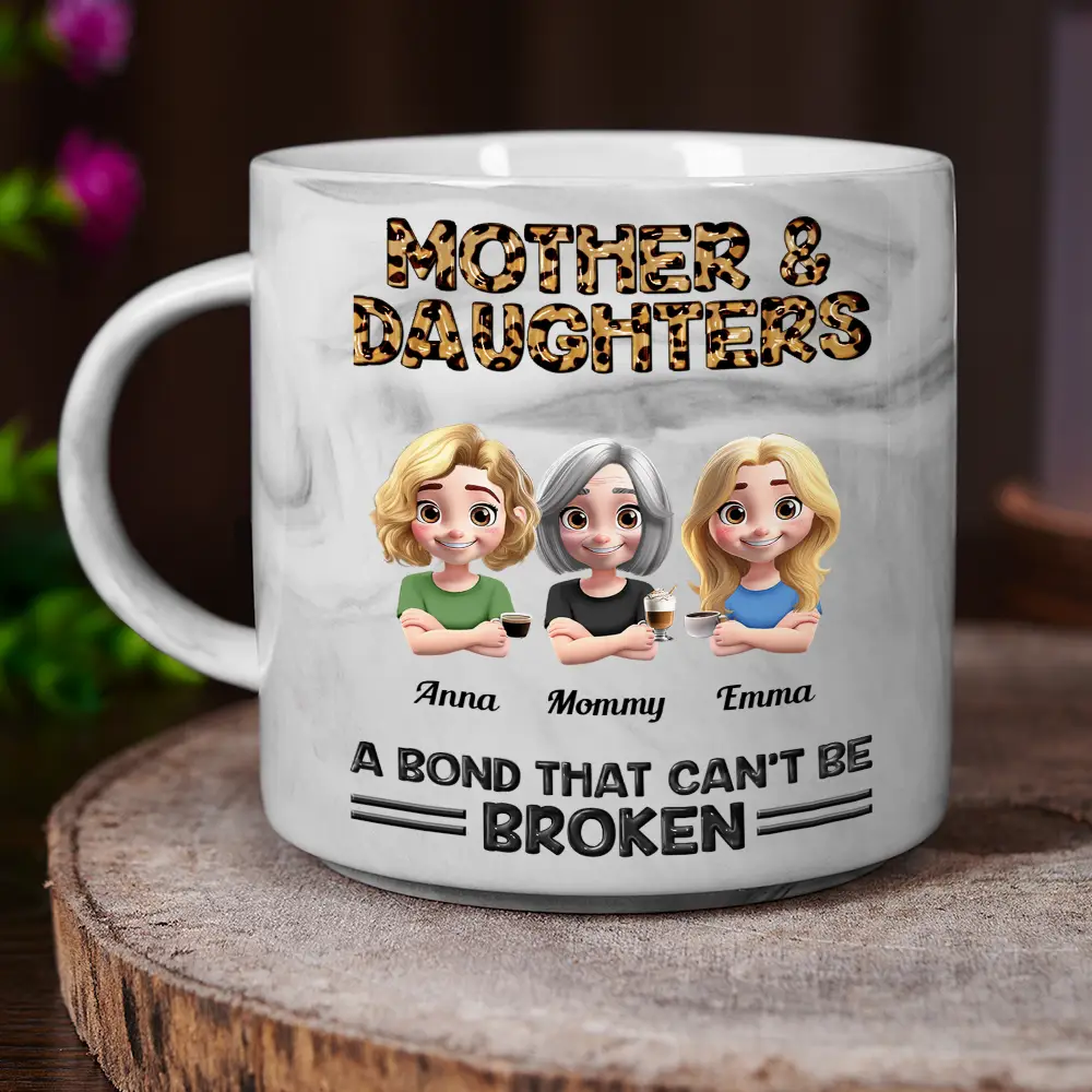 Personalized Mother & Daughter Marble Mug – Toasting Together, Heartwarming Gift for Mother or Daughter - Image 6