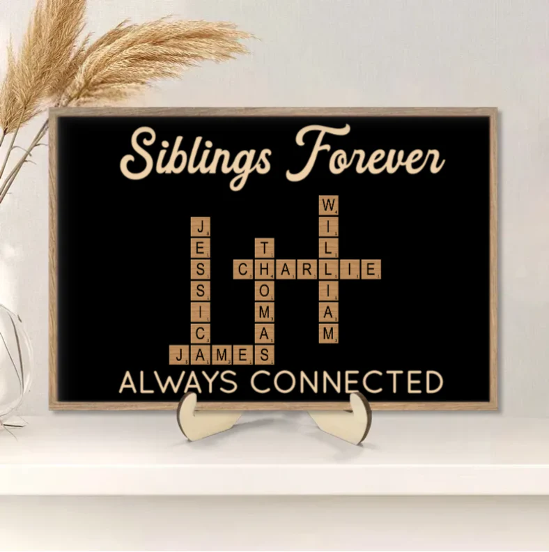 Spell Out the Love! Siblings Forever Crossword Mug – Perfect Gift for Brothers and Sisters on Any Occasion - Image 5