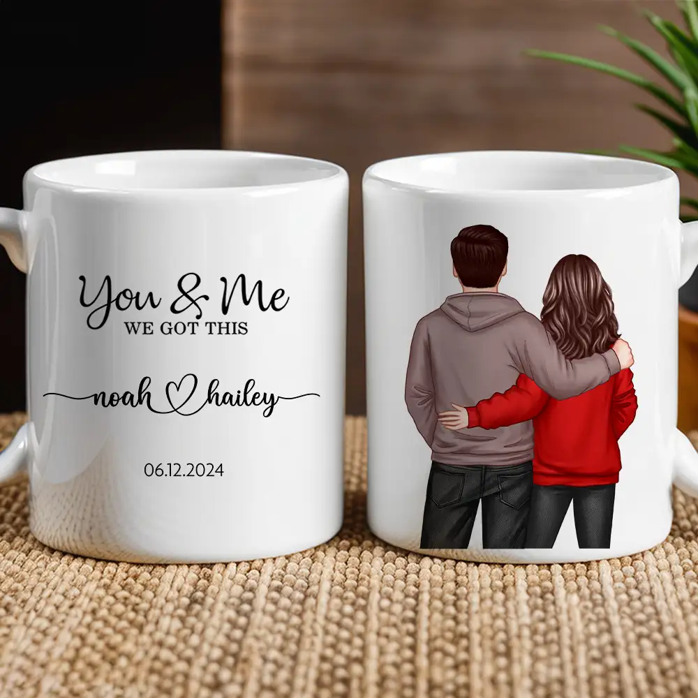Personalized Couple Mug – Romantic Ceramic Mug for Special Occasions – Ideal Gift for Valentine’s Day or Anniversaries