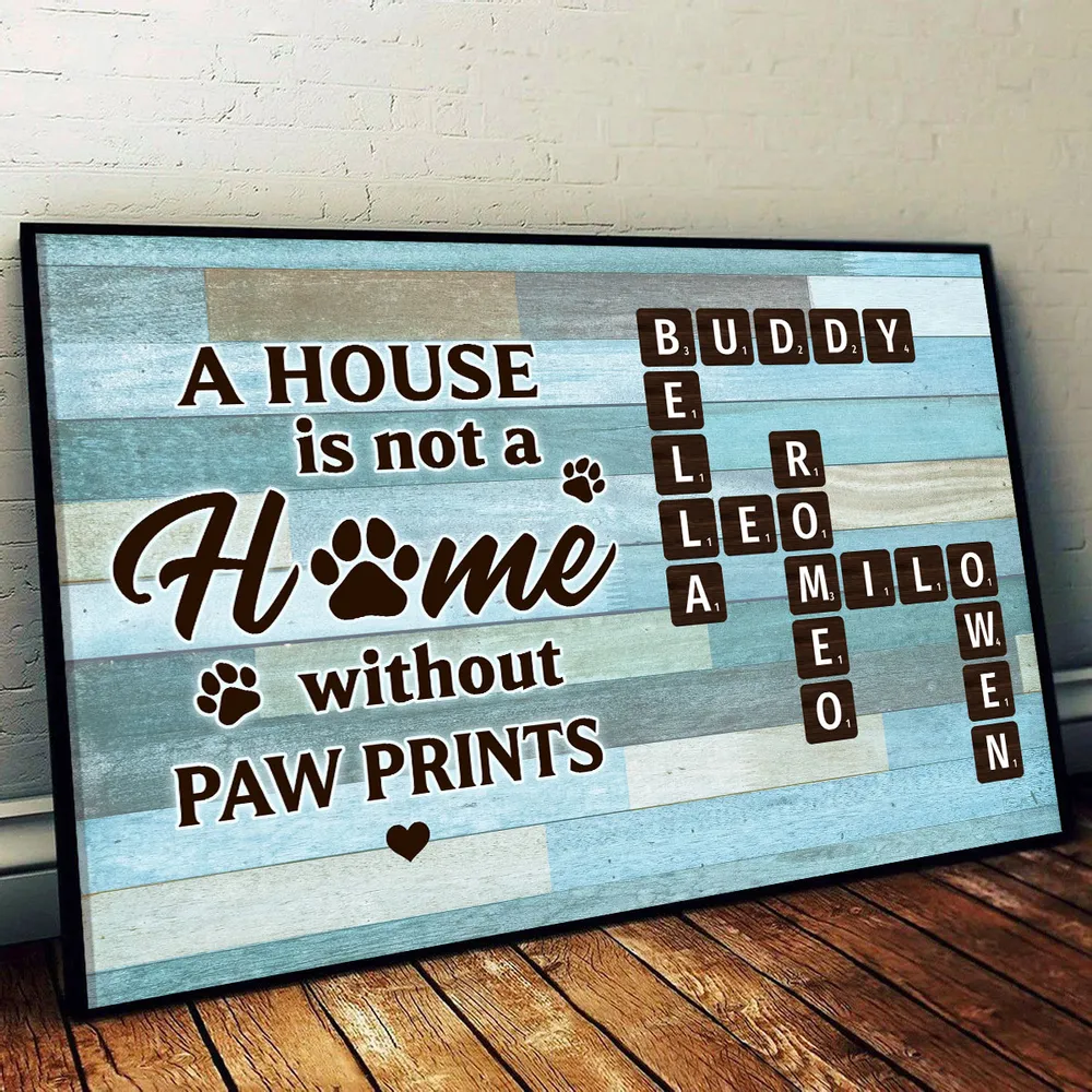 Custom Pet Poster with Dog Names - Personalized Canvas for Pet Lovers - Image 10