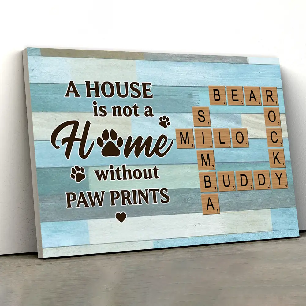 Custom Pet Poster with Dog Names - Personalized Canvas for Pet Lovers - Image 3