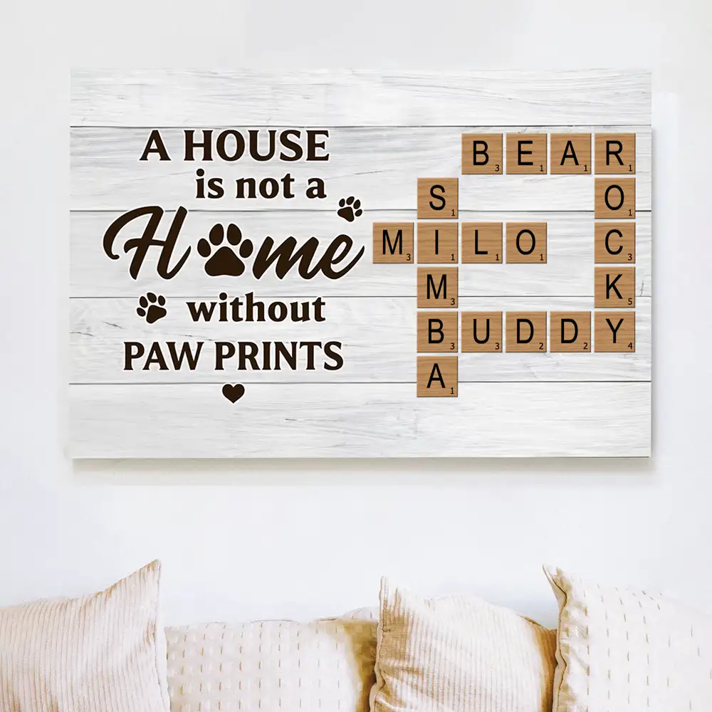 Custom Pet Poster with Dog Names - Personalized Canvas for Pet Lovers - Image 7