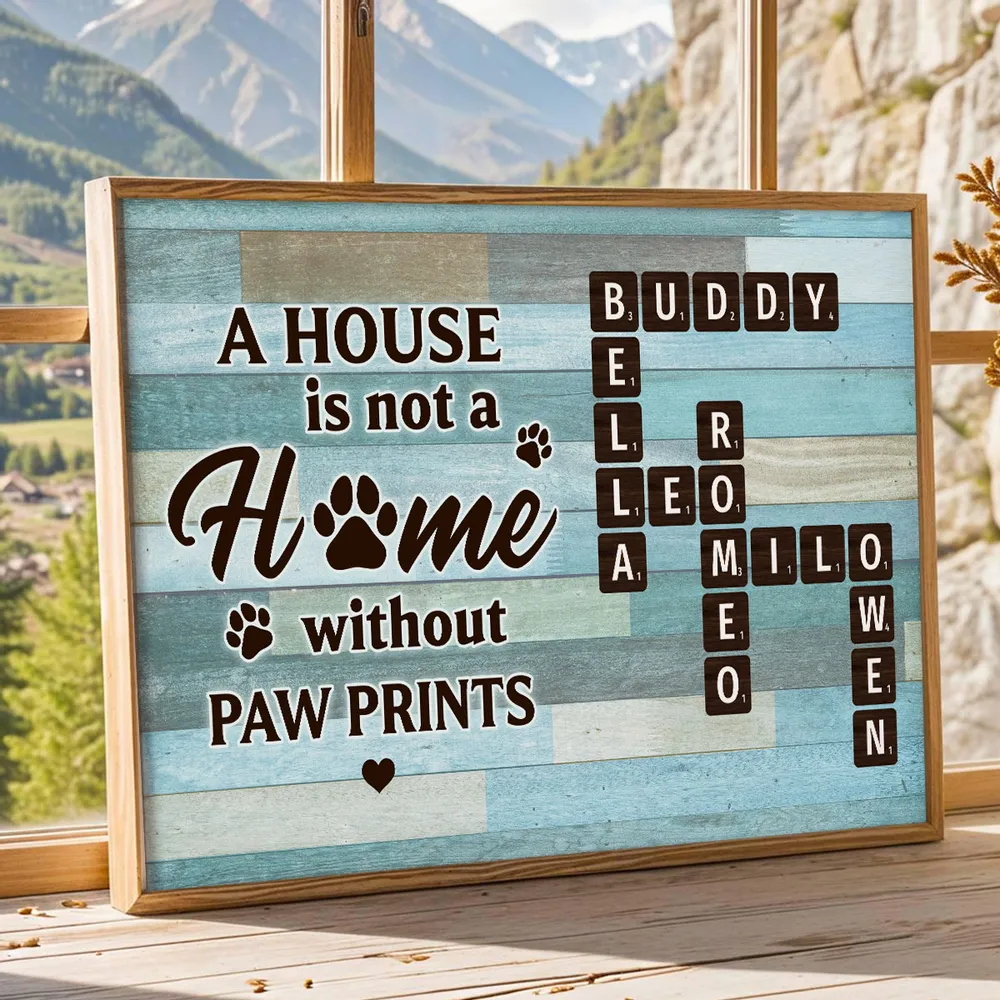 Custom Pet Poster with Dog Names - Personalized Canvas for Pet Lovers - Image 9