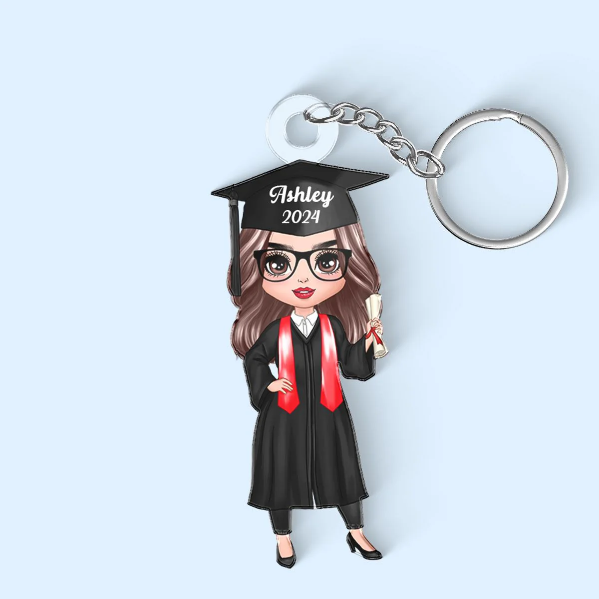 Personalized Graduation Acrylic Keychain, Creative Gift for Classmates, Heartwarming Graduation Gift from Parents - Image 4