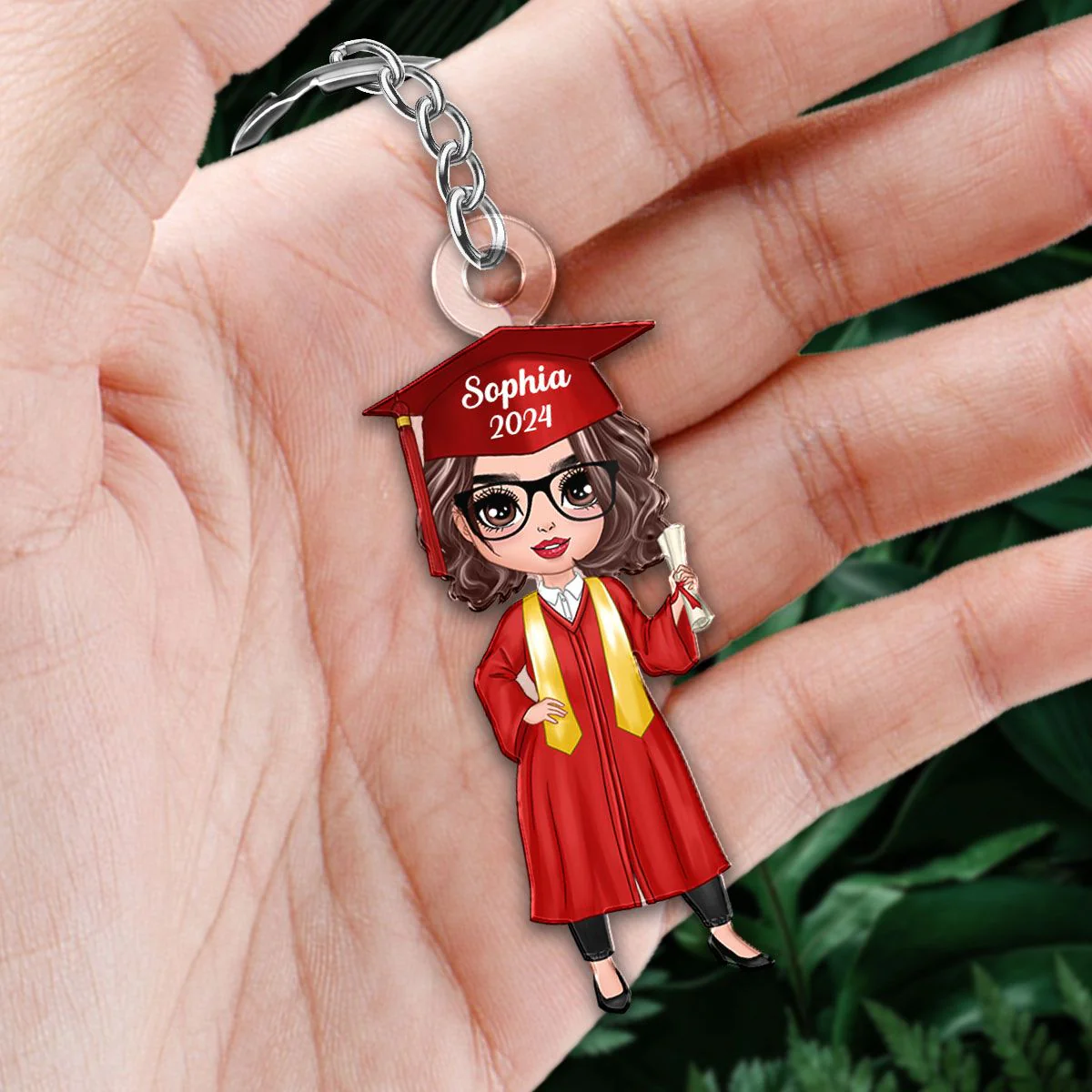 Personalized Graduation Acrylic Keychain, Creative Gift for Classmates, Heartwarming Graduation Gift from Parents - Image 5