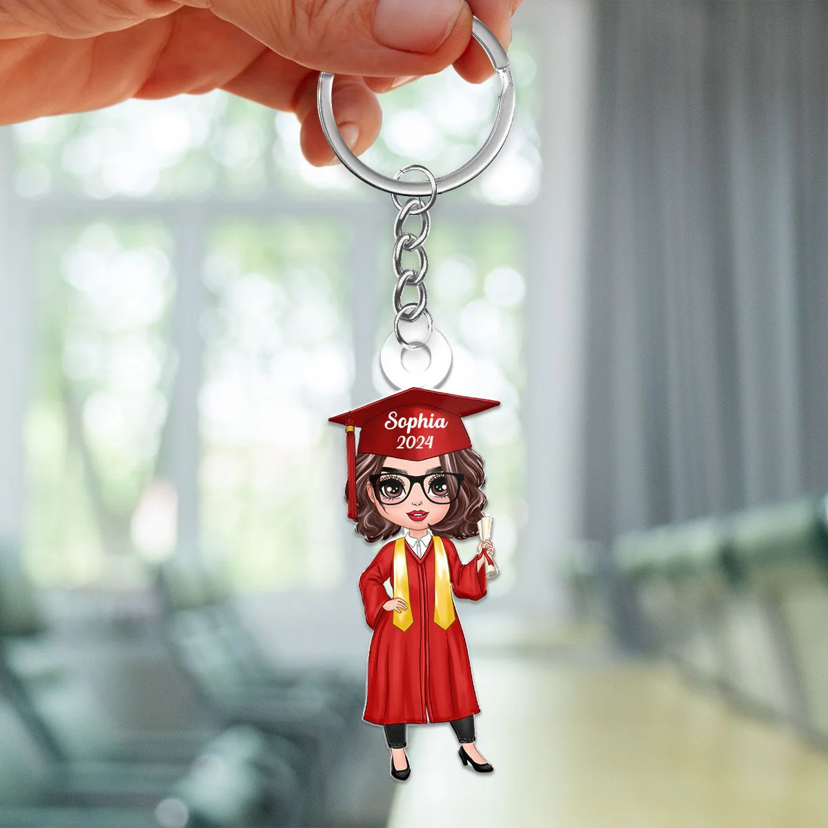 Personalized Graduation Acrylic Keychain, Creative Gift for Classmates, Heartwarming Graduation Gift from Parents - Image 7