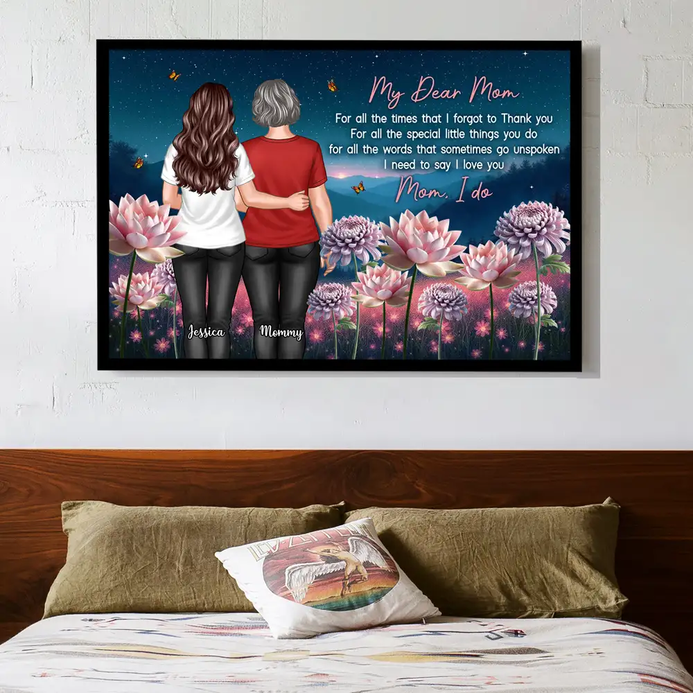 Custom Mother-Daughter Poster or Canvas with Personalized Design - Image 2