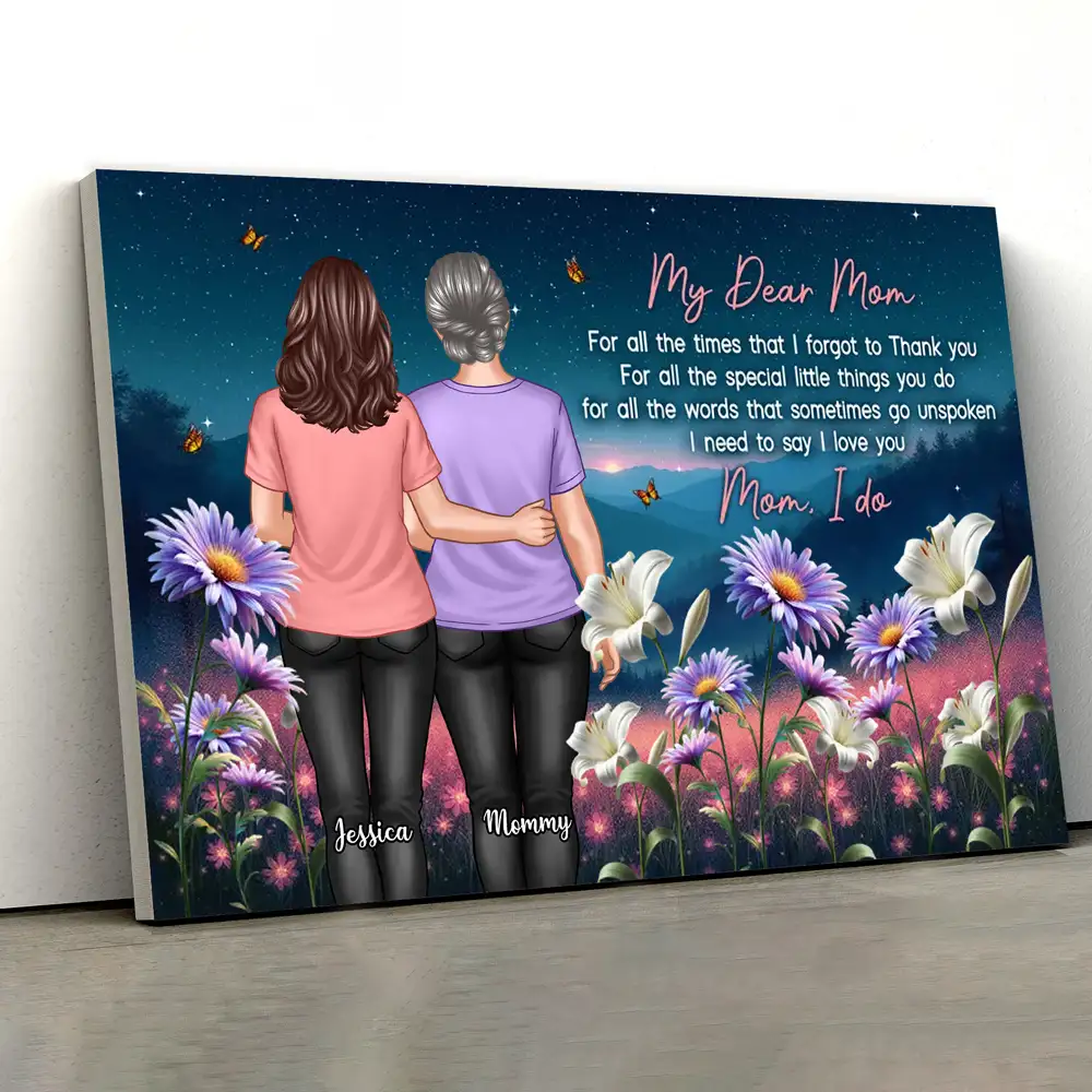 Custom Mother-Daughter Poster or Canvas with Personalized Design - Image 4