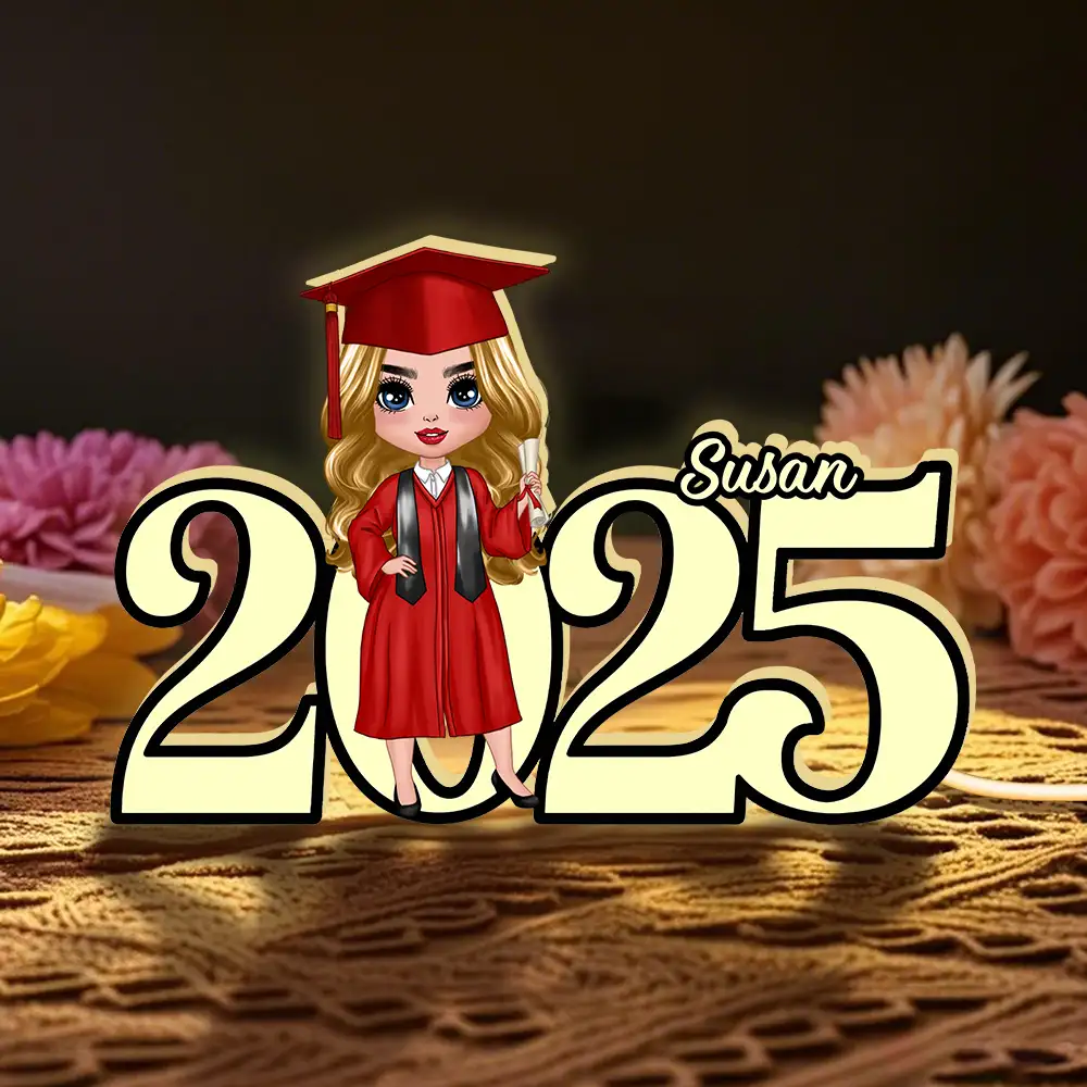 Custom Name Graduation Light Box - Personalized Acrylic Gift - Image 2