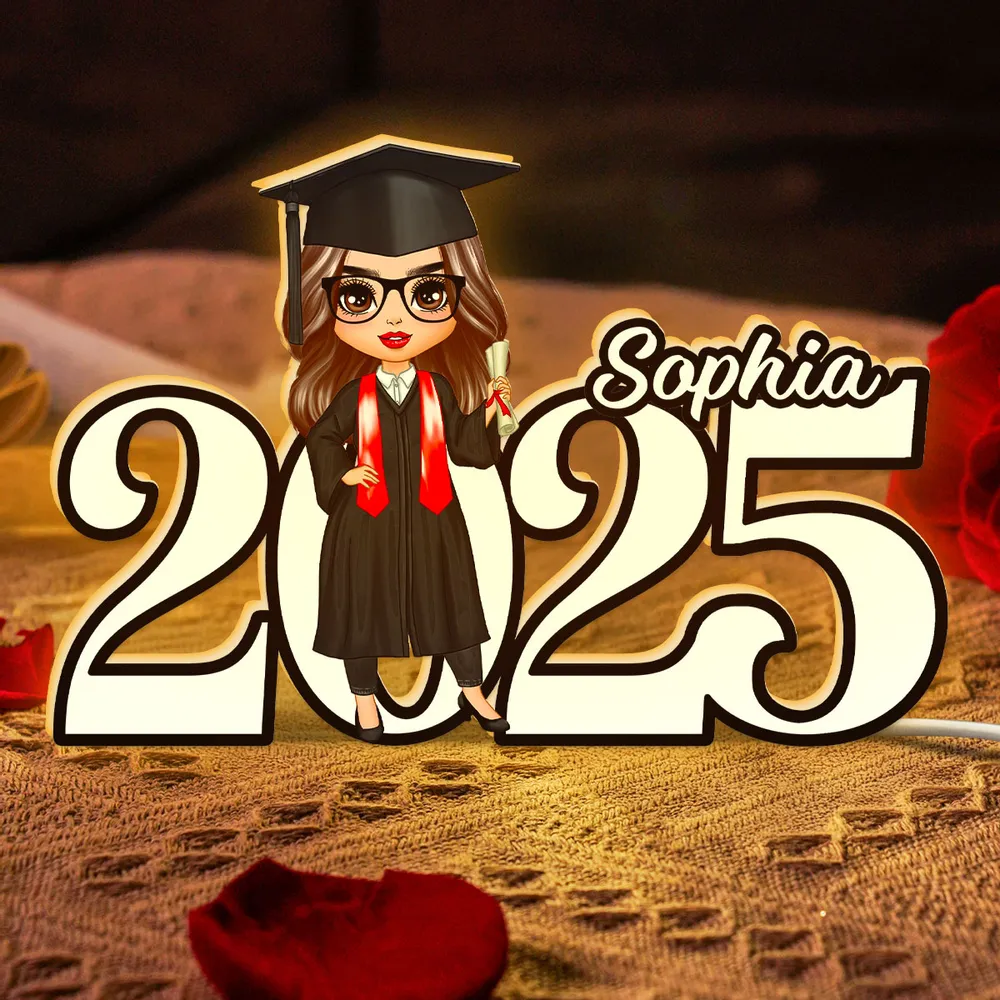 Custom Name Graduation Light Box - Personalized Acrylic Gift - Image 3