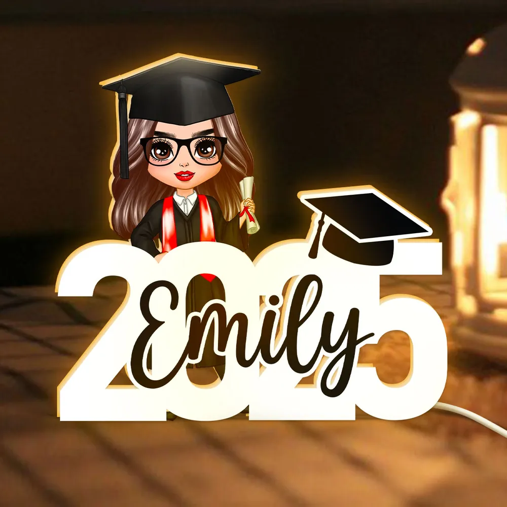 Custom Acrylic Light Box – Graduation Plaque, Personalized Graduate Gift for Her - Image 5