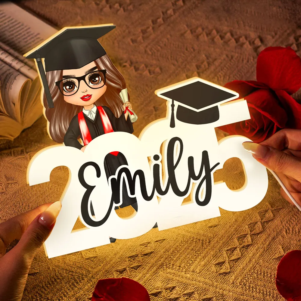 Custom Acrylic Light Box – Graduation Plaque, Personalized Graduate Gift for Her - Image 7